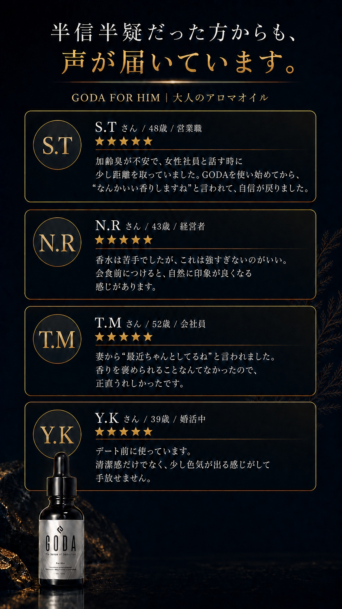 GODA FOR HIMのお客様の声